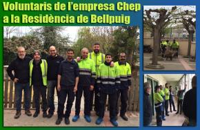 Voluntaris de l'empresa Chep a la Residncia Monestir de Sant Bartomeu de Bellpuig