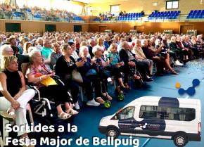 Padrins de la residncia assistida i CD Monestir de Sant Bartomeu a la Festa Major de Bellpuig